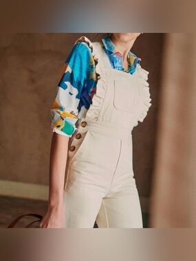 Sezane Combinaison Rosario Jumpsuit 44 Brand New